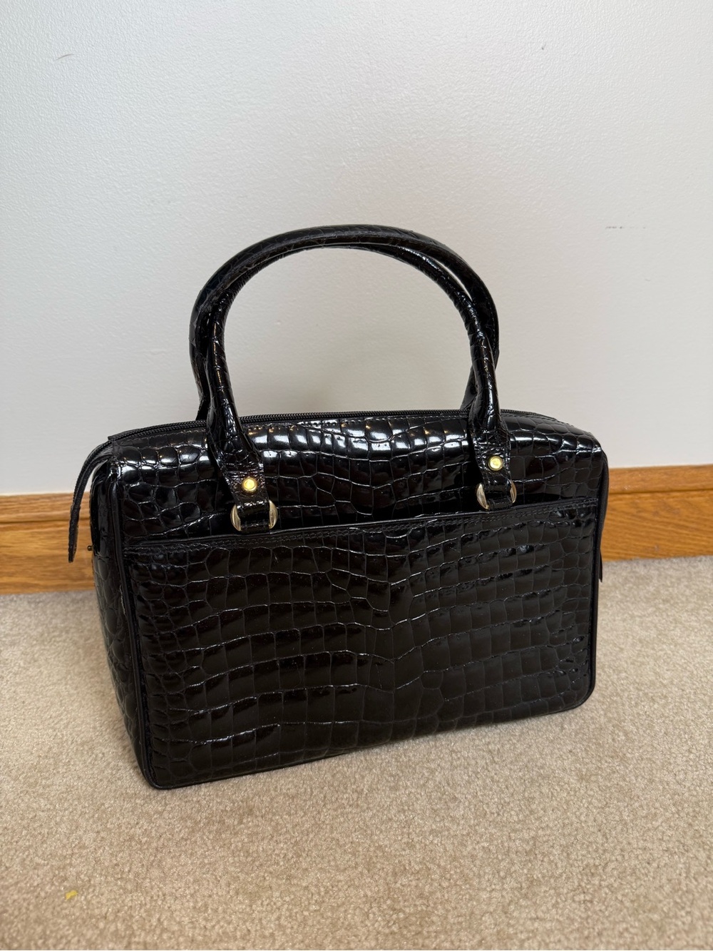 Vintage Higbee’s black textured handbag Italy